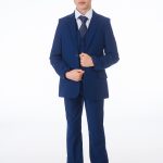 Boys Bright Blue Suit 5 Piece  Electric Blue Suit - Free UK Delivery