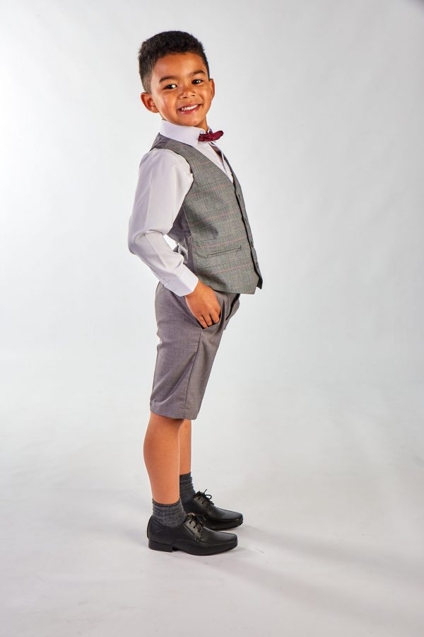 Boys grey clearance suit shorts