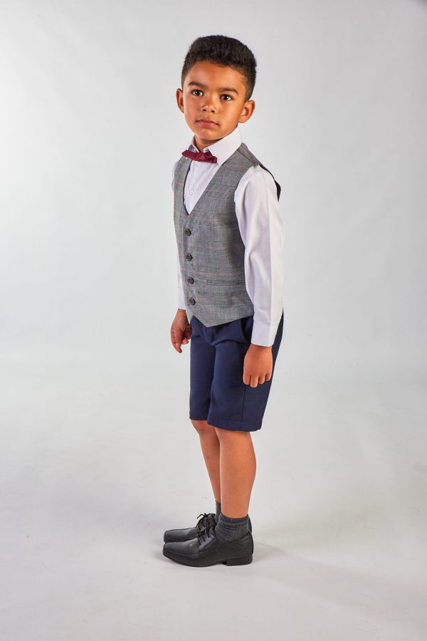 Boys navy clearance suit shorts