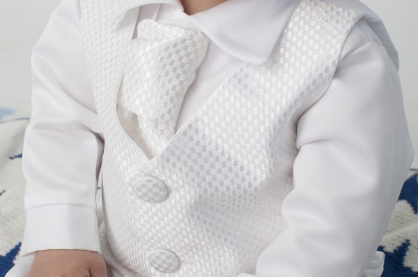 White suit for hot sale baby boy baptism