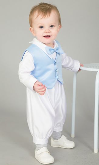 Baby Boys Christening Romper In Light Blue – Suits n Dresses