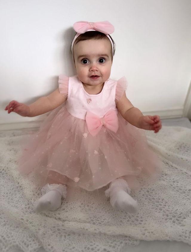 Baby Girls Pink Heart Tulle Dress Suits n Dresses