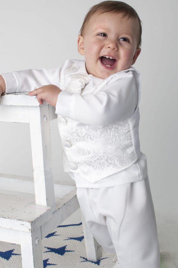 Baby boy ivory christening 2024 outfit